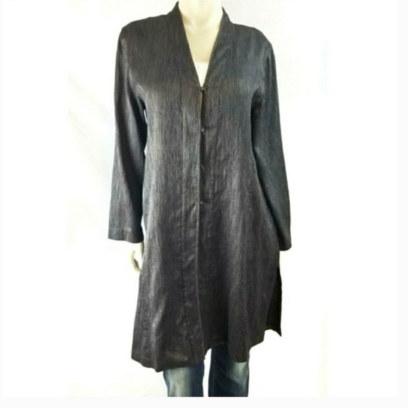 Eileen Fisher textured silk duster - Picture 1 of 5